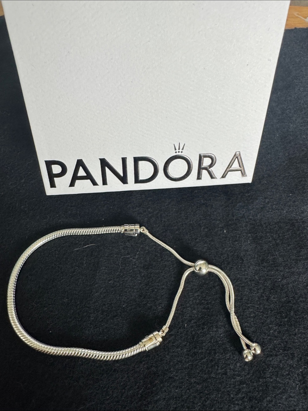 Pandora Silver Sliding Snake Chain Bracelet